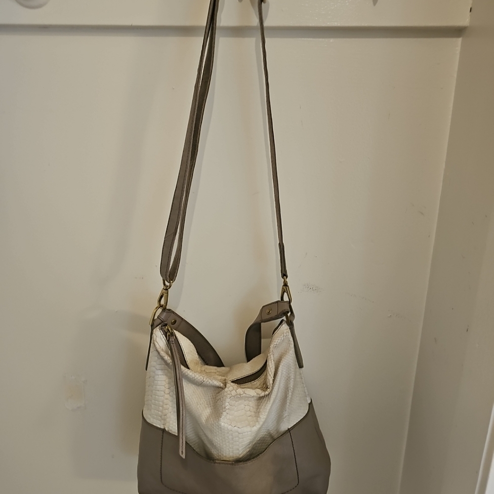 Fossil Hobo bag and matching wallet Tan/Ivory